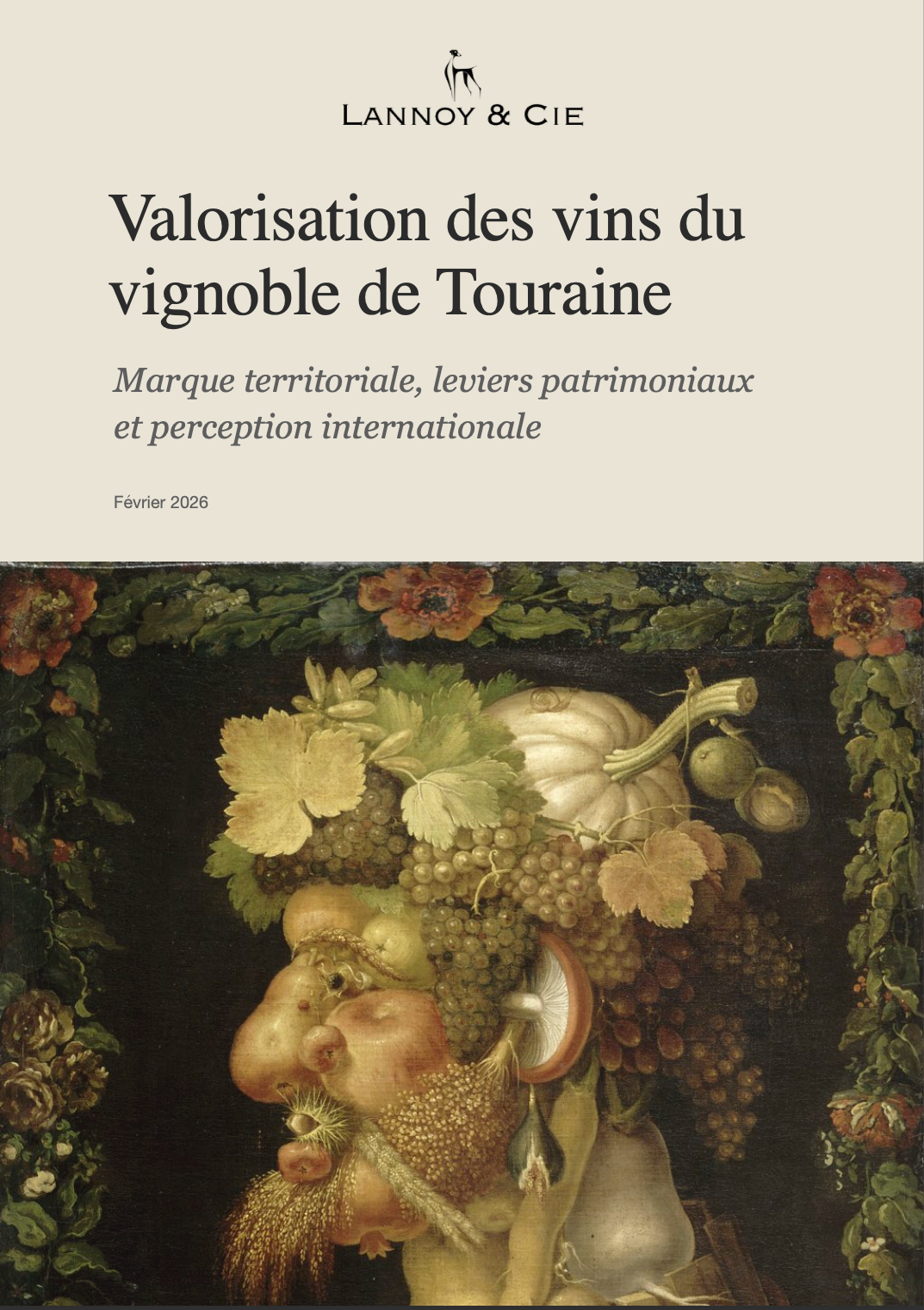 Couverture du rapport de Lannoy & Cie sur la valorisation des vins du vignoble de Touraine